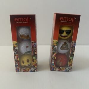 Emoji The Official Iconic Brand Lot Of 2 Golf Balls Brand New